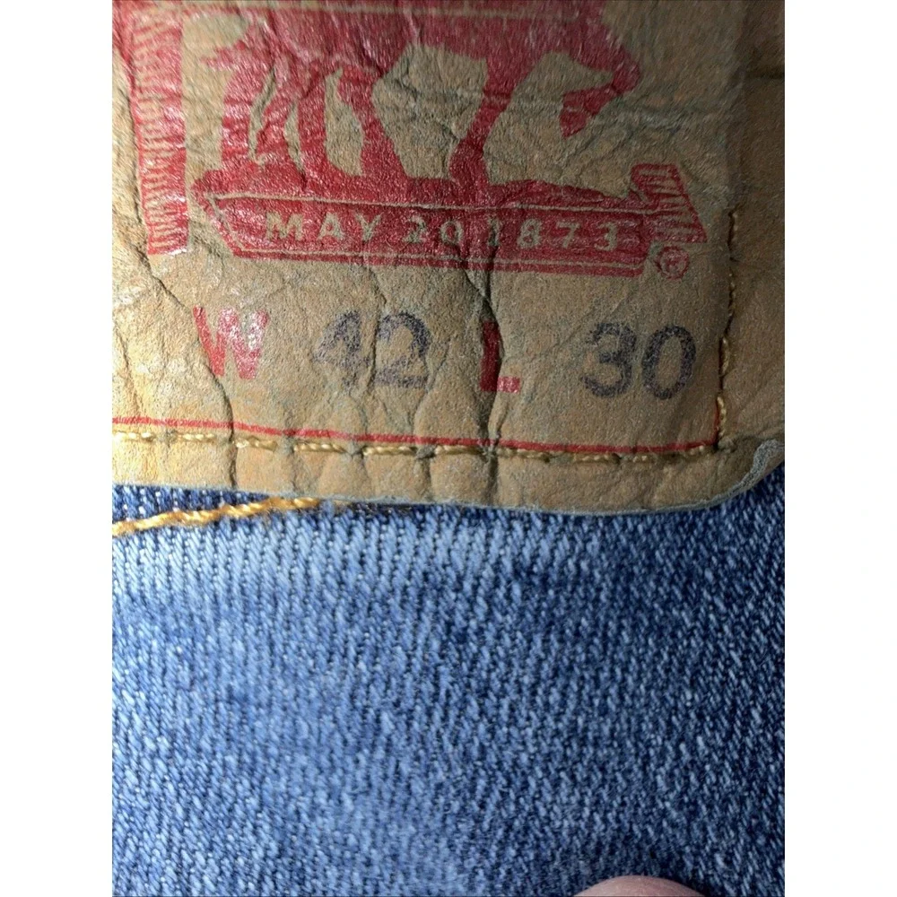 Levi's 559 Relaxed Straight Fit Rugged Blue Denim Jeans Mens Sz‎ 42 x 30